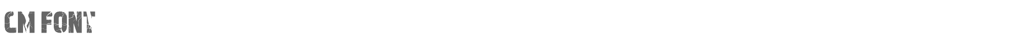 Sample characters CM Font Font